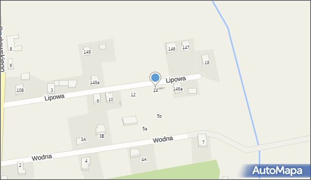Opalenie, Lipowa, 14, mapa Opalenie