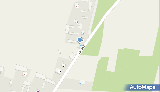 Opęchowo, Lipowa, 3, mapa Opęchowo