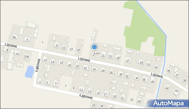 Orchowo, Lipowa, 17, mapa Orchowo