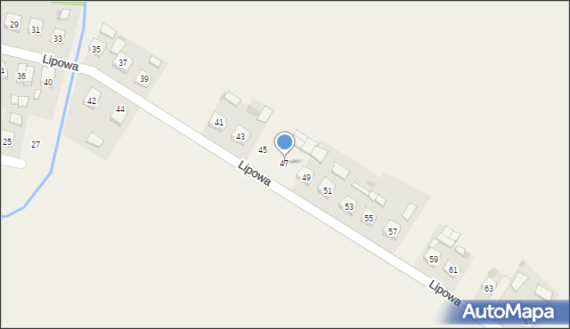 Orchowo, Lipowa, 47, mapa Orchowo
