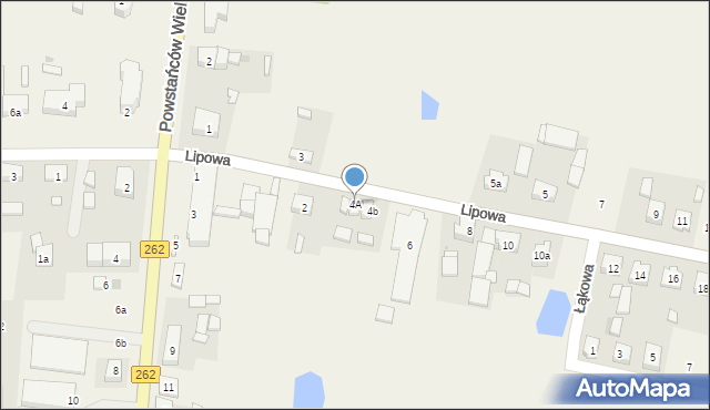 Orchowo, Lipowa, 4A, mapa Orchowo