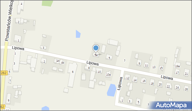 Orchowo, Lipowa, 5a, mapa Orchowo