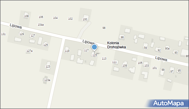 Orły, Lipowa, 115, mapa Orły