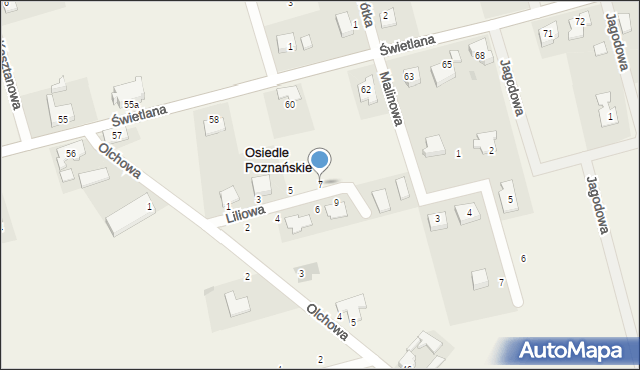 Osiedle Poznańskie, Liliowa, 7, mapa Osiedle Poznańskie