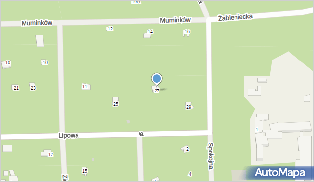 Osiedle Wilga, Lipowa, 27, mapa Osiedle Wilga