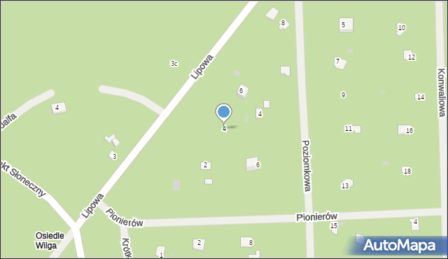 Osiedle Wilga, Lipowa, 4, mapa Osiedle Wilga