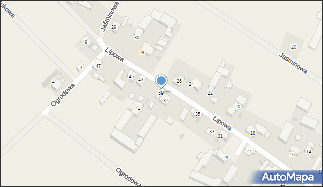 Osiek, Lipowa, 39, mapa Osiek