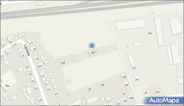 Osiek nad Notecią, Lipowa, 13A, mapa Osiek nad Notecią