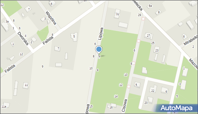 Osowiec, Lipowa, 7, mapa Osowiec