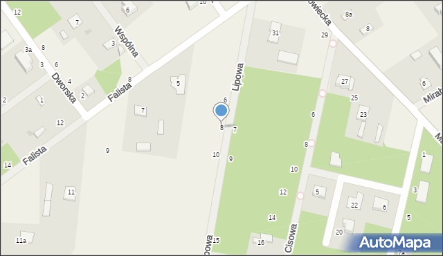 Osowiec, Lipowa, 8, mapa Osowiec