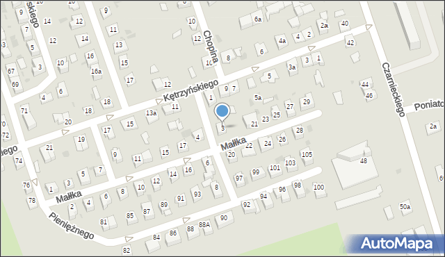 Ostróda, Liszewskiego Jana, 3, mapa Ostróda