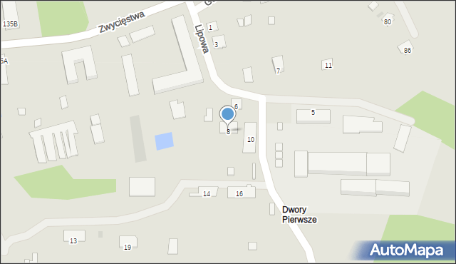 Oświęcim, Lipowa, 8, mapa Oświęcimia