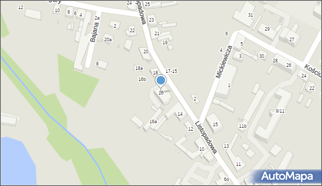 Ozorków, Listopadowa, 16, mapa Ozorków