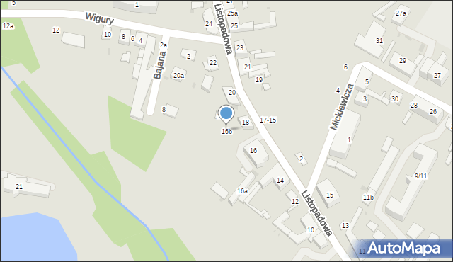 Ozorków, Listopadowa, 16b, mapa Ozorków