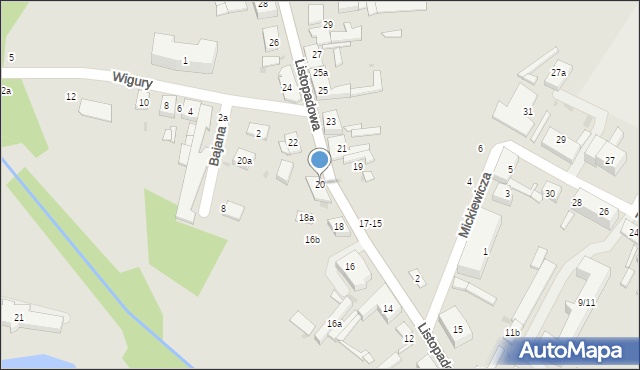 Ozorków, Listopadowa, 20, mapa Ozorków