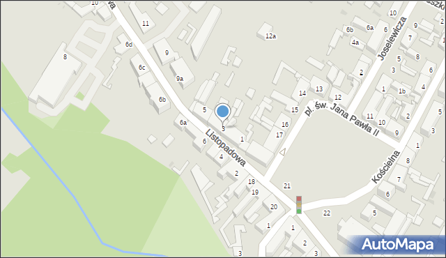 Ozorków, Listopadowa, 3, mapa Ozorków