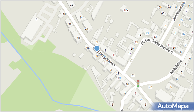 Ozorków, Listopadowa, 6, mapa Ozorków