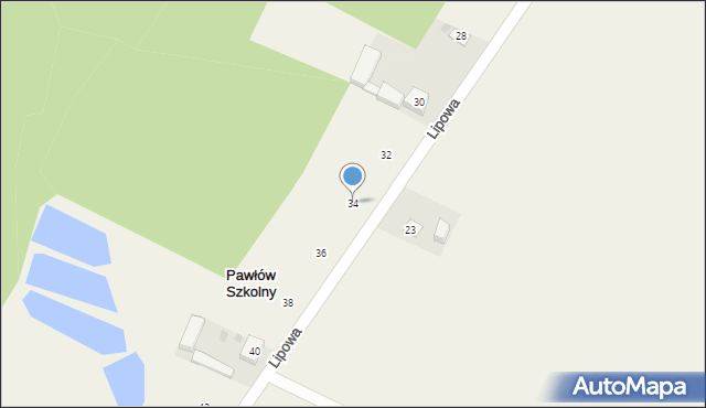 Parzniewice, Lipowa, 34, mapa Parzniewice