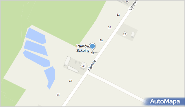 Parzniewice, Lipowa, 38, mapa Parzniewice