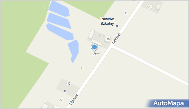 Parzniewice, Lipowa, 42, mapa Parzniewice