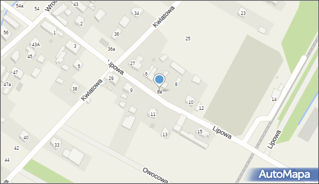 Pasikurowice, Lipowa, 8a, mapa Pasikurowice