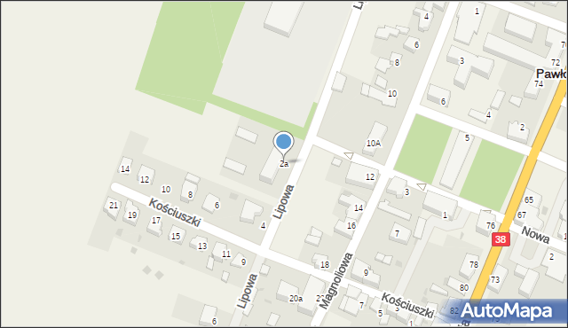 Pawłowiczki, Lipowa, 2a, mapa Pawłowiczki