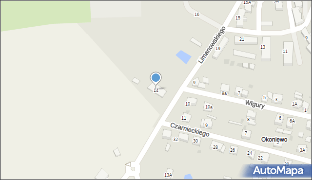 Pelplin, Limanowskiego Bolesława, 14, mapa Pelplin