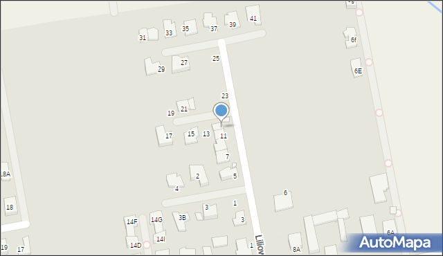 Piaseczno, Liliowa, 11A, mapa Piaseczno