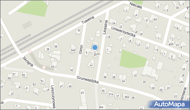 Piastów, Licealna, 10, mapa Piastów