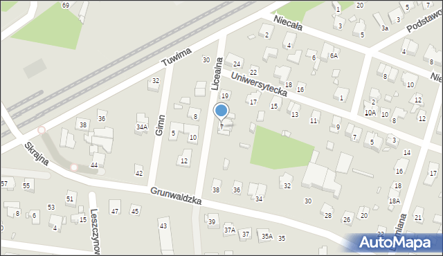 Piastów, Licealna, 7, mapa Piastów