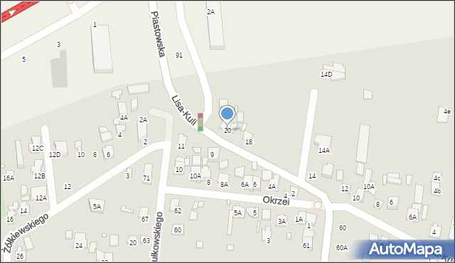 Piastów, Lisa-Kuli Leopolda, płk., 20, mapa Piastów