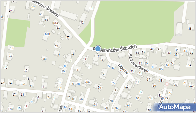 Piekary Śląskie, Ligonia Juliusza, 2, mapa Piekary Śląskie