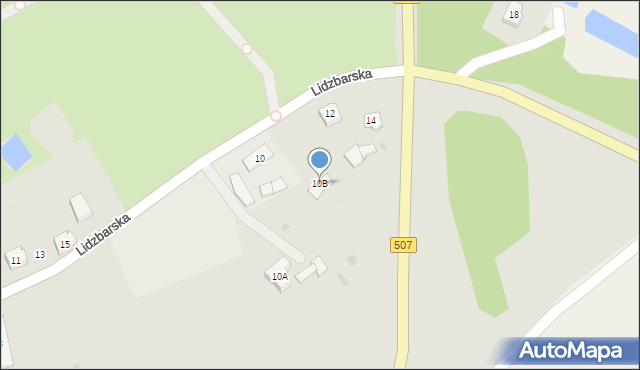 Pieniężno, Lidzbarska, 10B, mapa Pieniężno