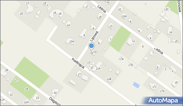 Pilawa, Lipowa, 11, mapa Pilawa