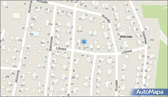 Piotrków Trybunalski, Liliowa, 12, mapa Piotrków Trybunalski