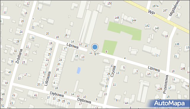 Piotrków Trybunalski, Lipowa, 9, mapa Piotrków Trybunalski