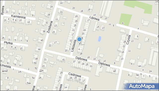 Piotrków Trybunalski, Liściasta, 8, mapa Piotrków Trybunalski