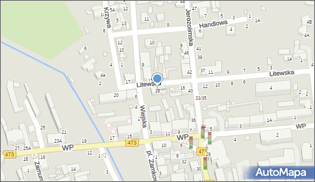 Piotrków Trybunalski, Litewska, 18, mapa Piotrków Trybunalski