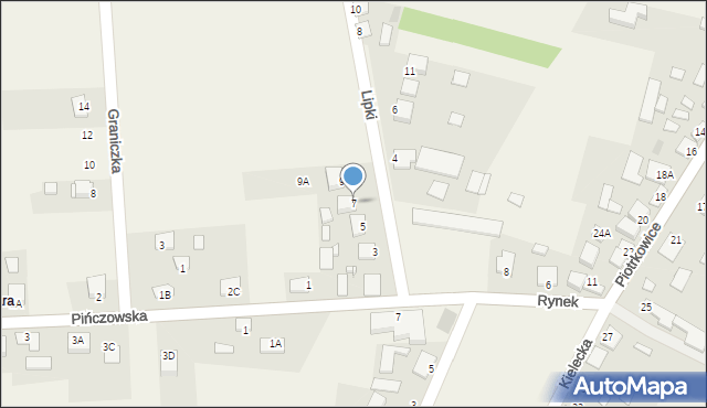 Piotrkowice, Lipki, 7, mapa Piotrkowice