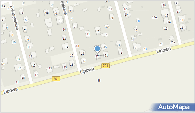 Płochocin, Lipowa, 17, mapa Płochocin