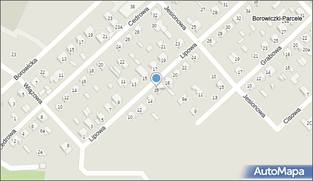 Płock, Lipowa, 16, mapa Płock