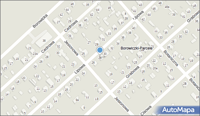 Płock, Lipowa, 28, mapa Płock