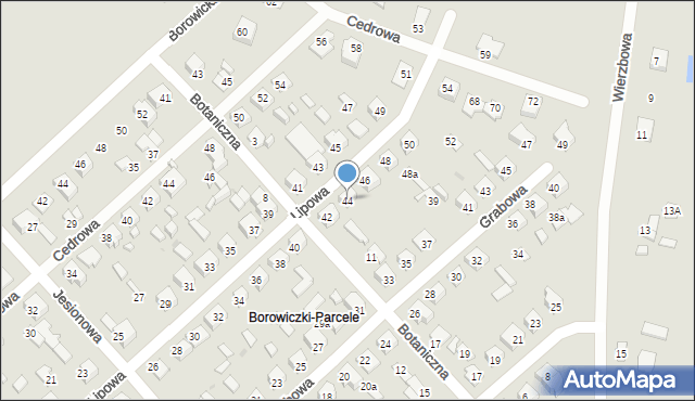 Płock, Lipowa, 44, mapa Płock