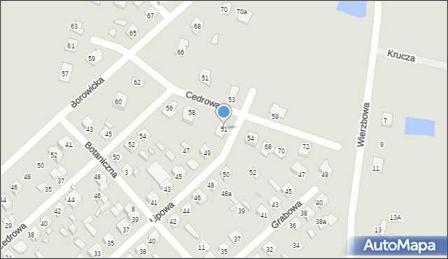 Płock, Lipowa, 51, mapa Płock