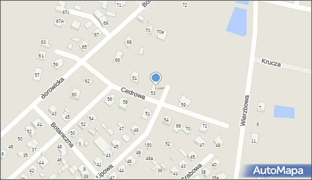 Płock, Lipowa, 53, mapa Płock