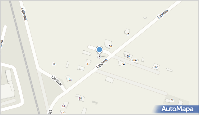 Podborze, Lipowa, 5, mapa Podborze