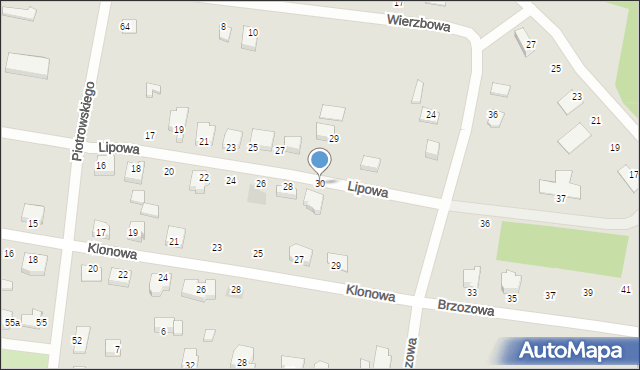 Poddębice, Lipowa, 30, mapa Poddębice