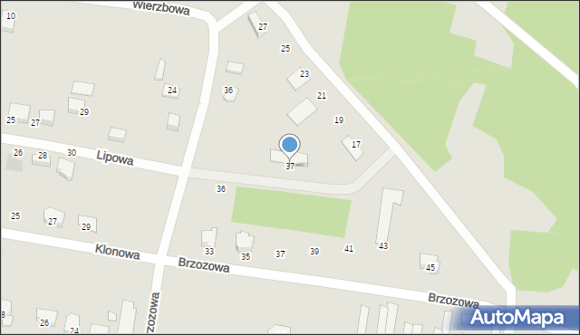 Poddębice, Lipowa, 37, mapa Poddębice
