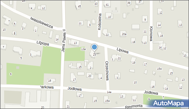 Podkowa Leśna, Lipowa, 23, mapa Podkowa Leśna