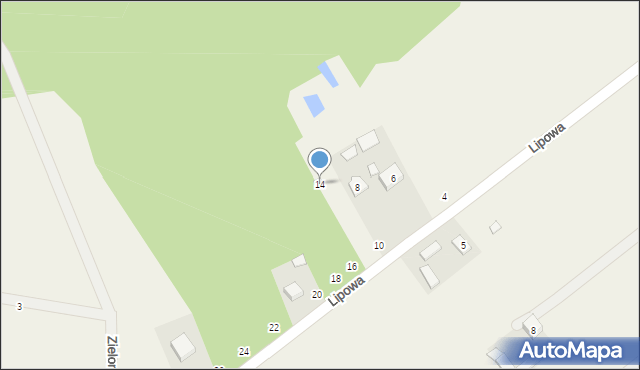 Podrudzie, Lipowa, 14, mapa Podrudzie